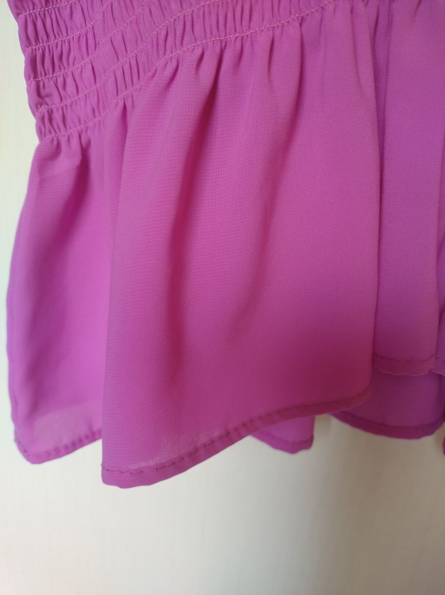 Piękna fioletowa koszula z krótkim rękawem