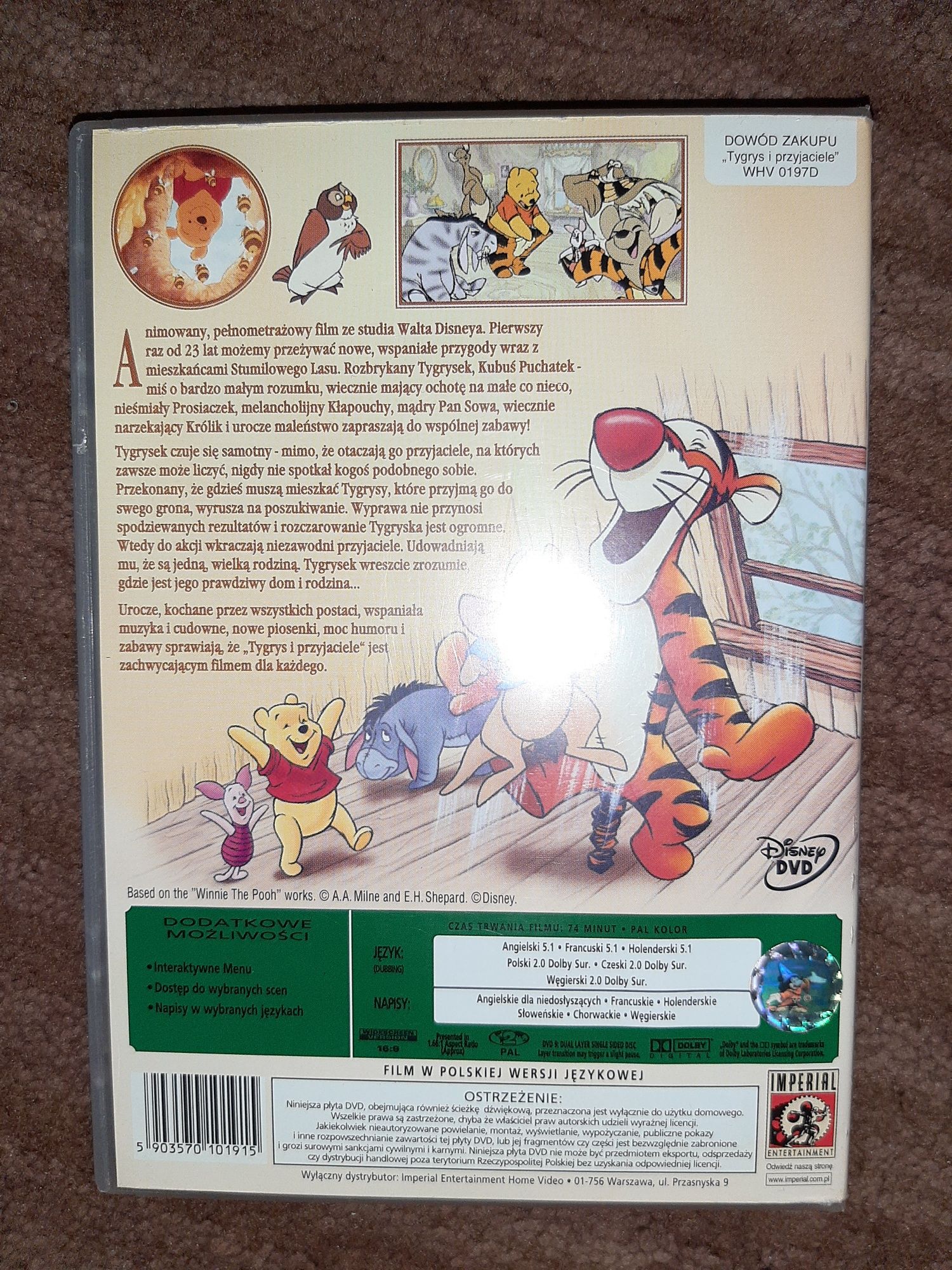 DVD serii Walt Disney - Tygrys i przyjaciele