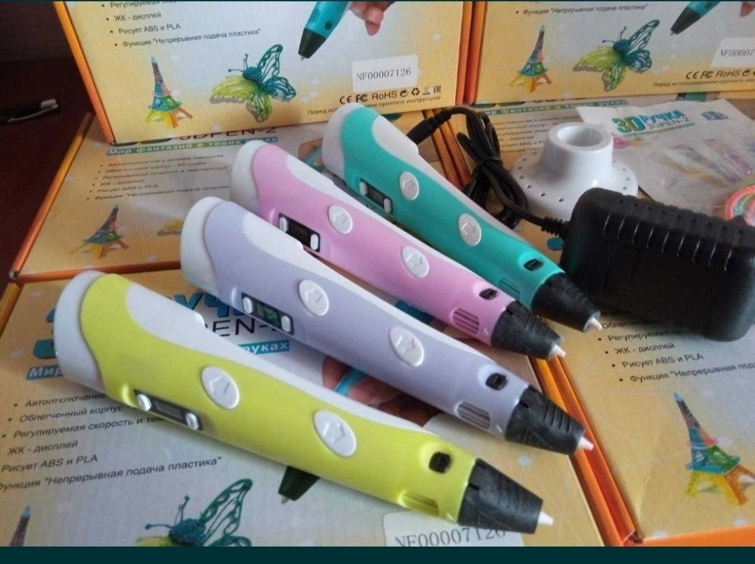 3д ручка 3d pen с трафаретами pen-3 новая версия