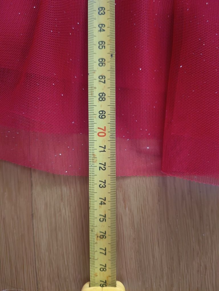 Sukienka czerwona H&M 7-8 lat 128cm