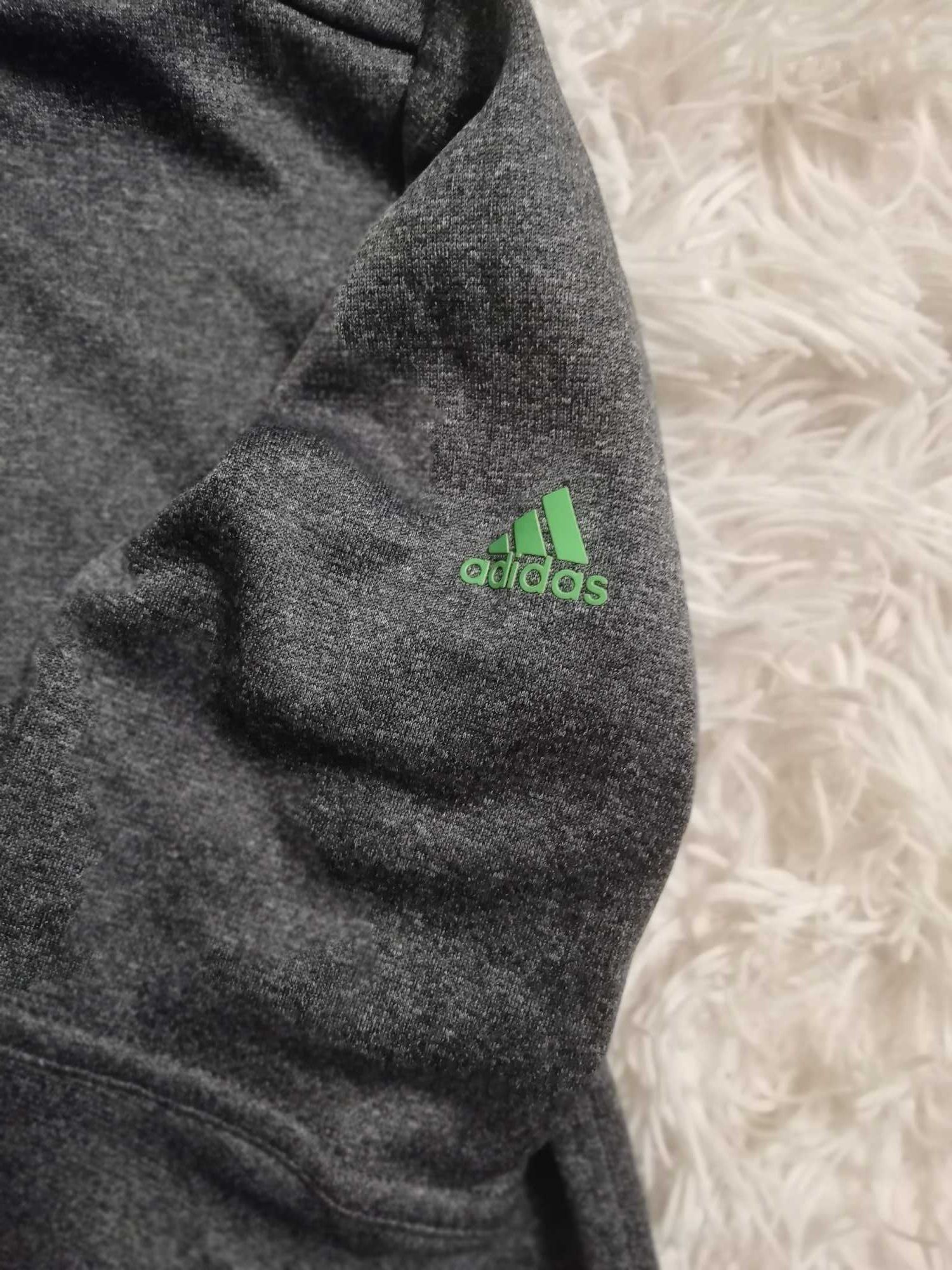 bluza Adidas Messi 128 na 7 8 lat szara z kapturem bluza Messi 128