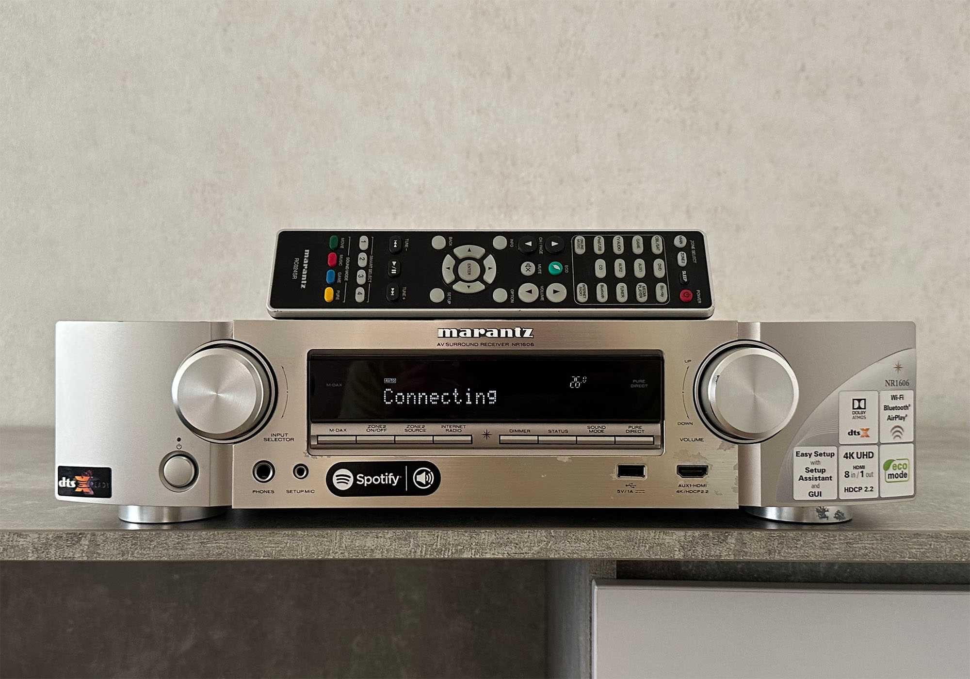 Ресивер Marantz NR1606 (Wi-Fi, Bluetooth, AirPlay, Dolby Atmos, DTS:X)