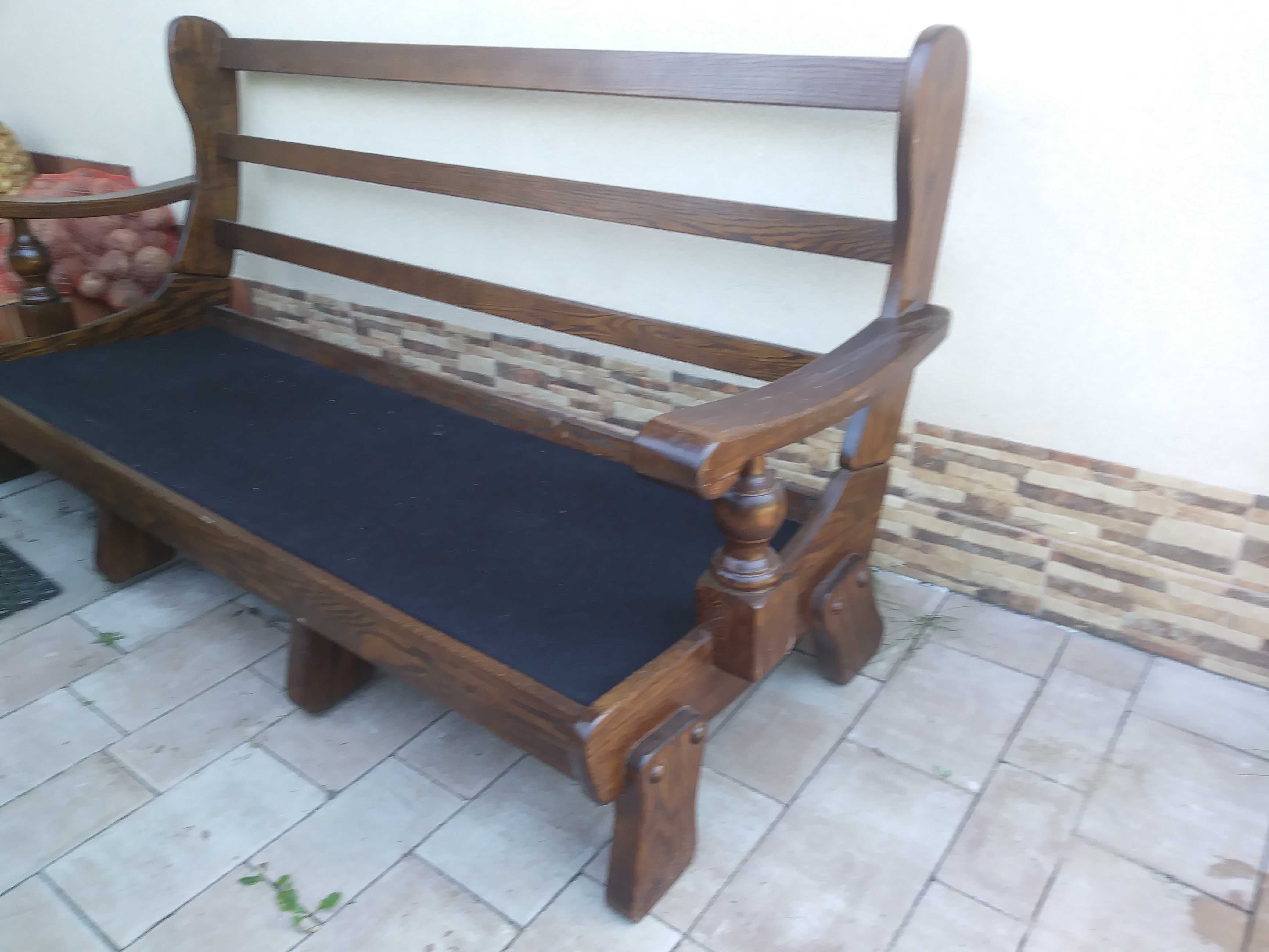 Ławka debowa sofa  mocna bez materaców stół