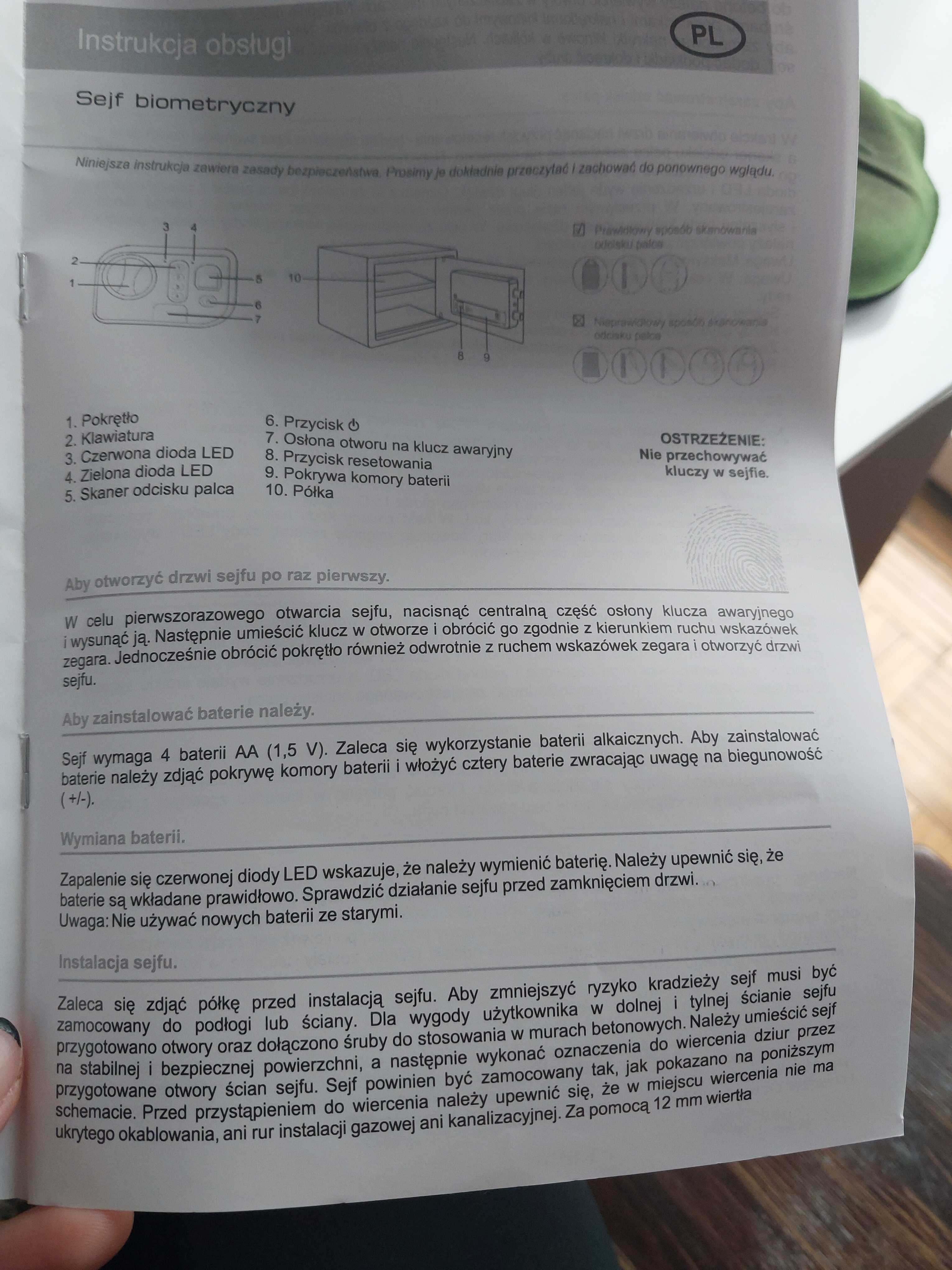 Sejf biometryczny