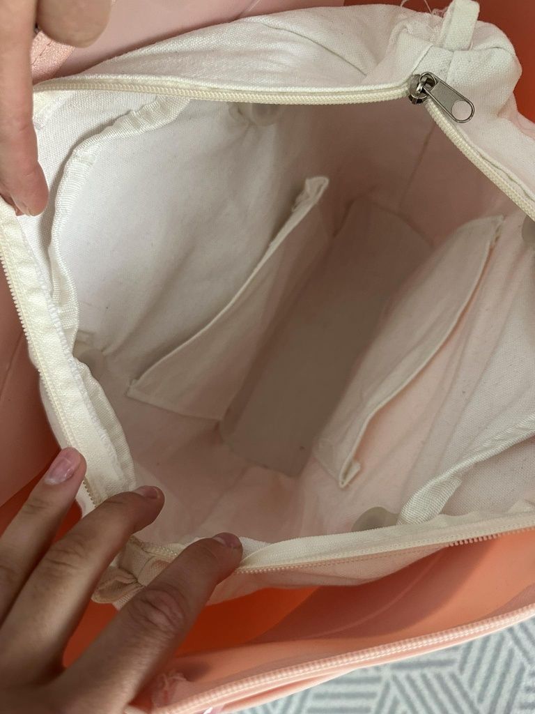 Torebka silikonowa różowa typu O Bag