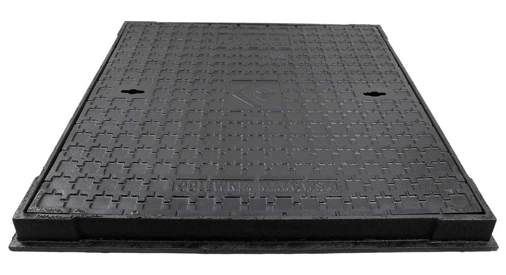 Właz Żeliwny Kwadratowy AK600 A15 60x60 H50 Pokrywa Studzienki Szamba