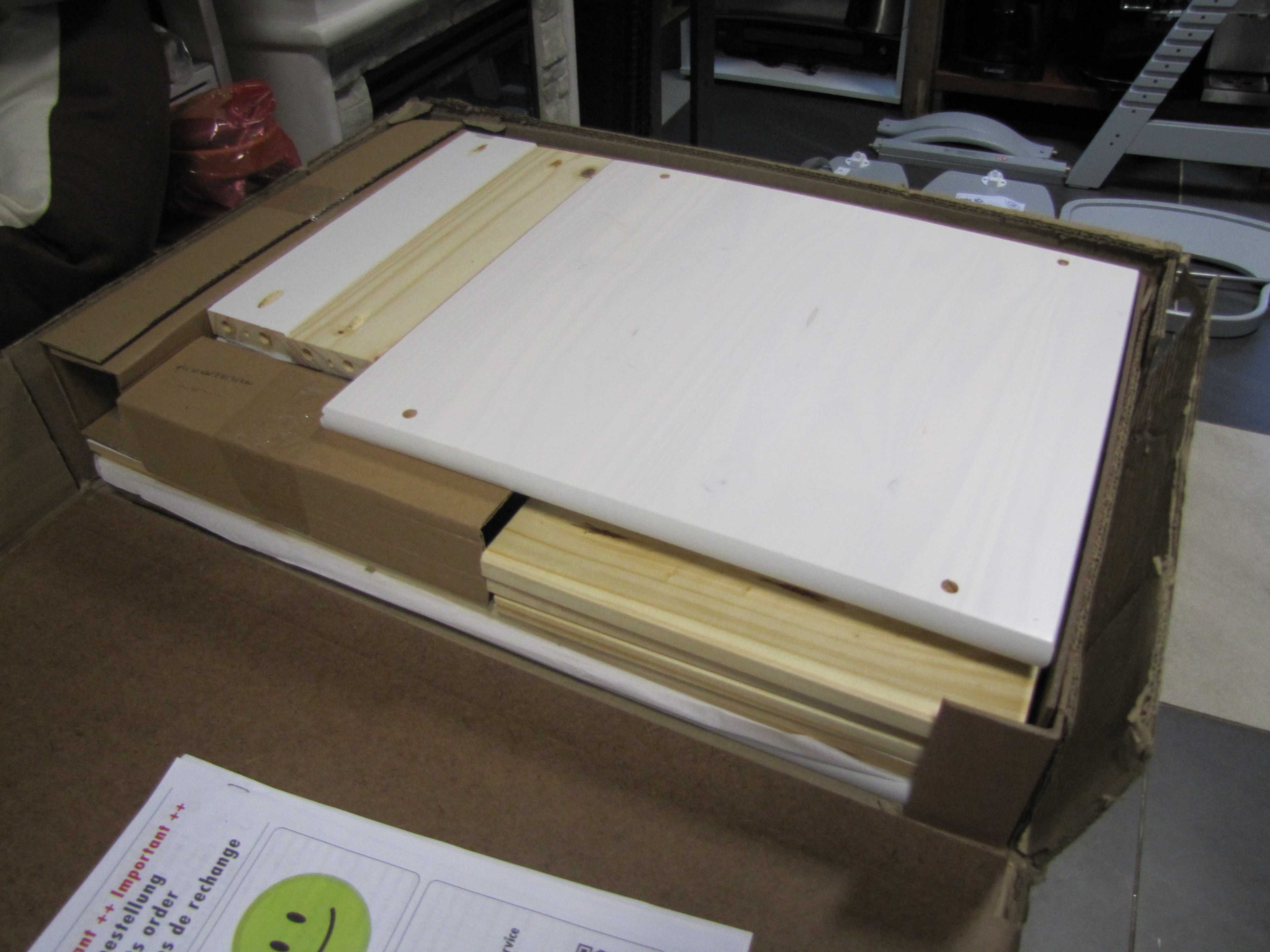 Szafka biurowa mobilna z szufladami drewniana Inter Link nowa biała