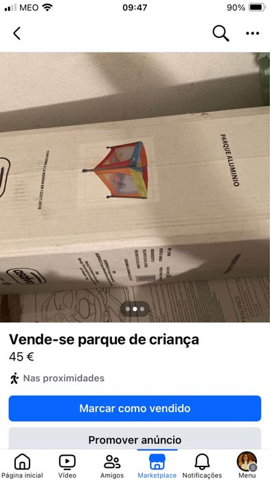 Vende-se parque de crianca