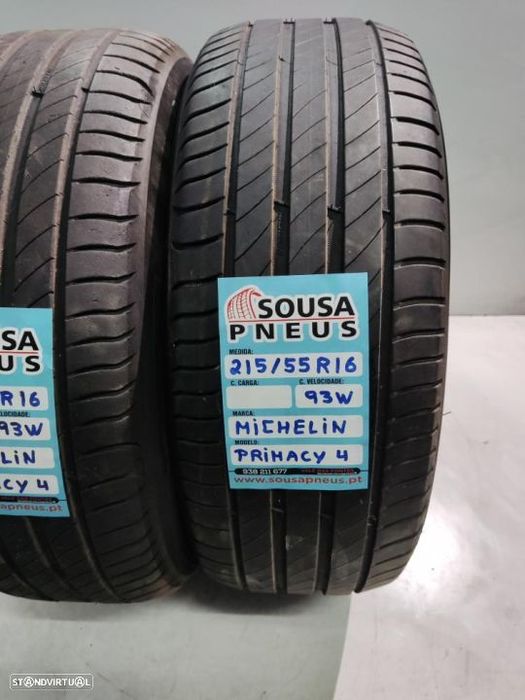 2 pneus semi novos 215-55r16 michelin - oferta dos portes 90 EUROS
