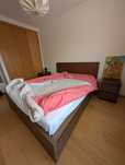 Cama 160x200 + 2 Mesinhas de cabeceira IKEA MALM Castanho Escuro