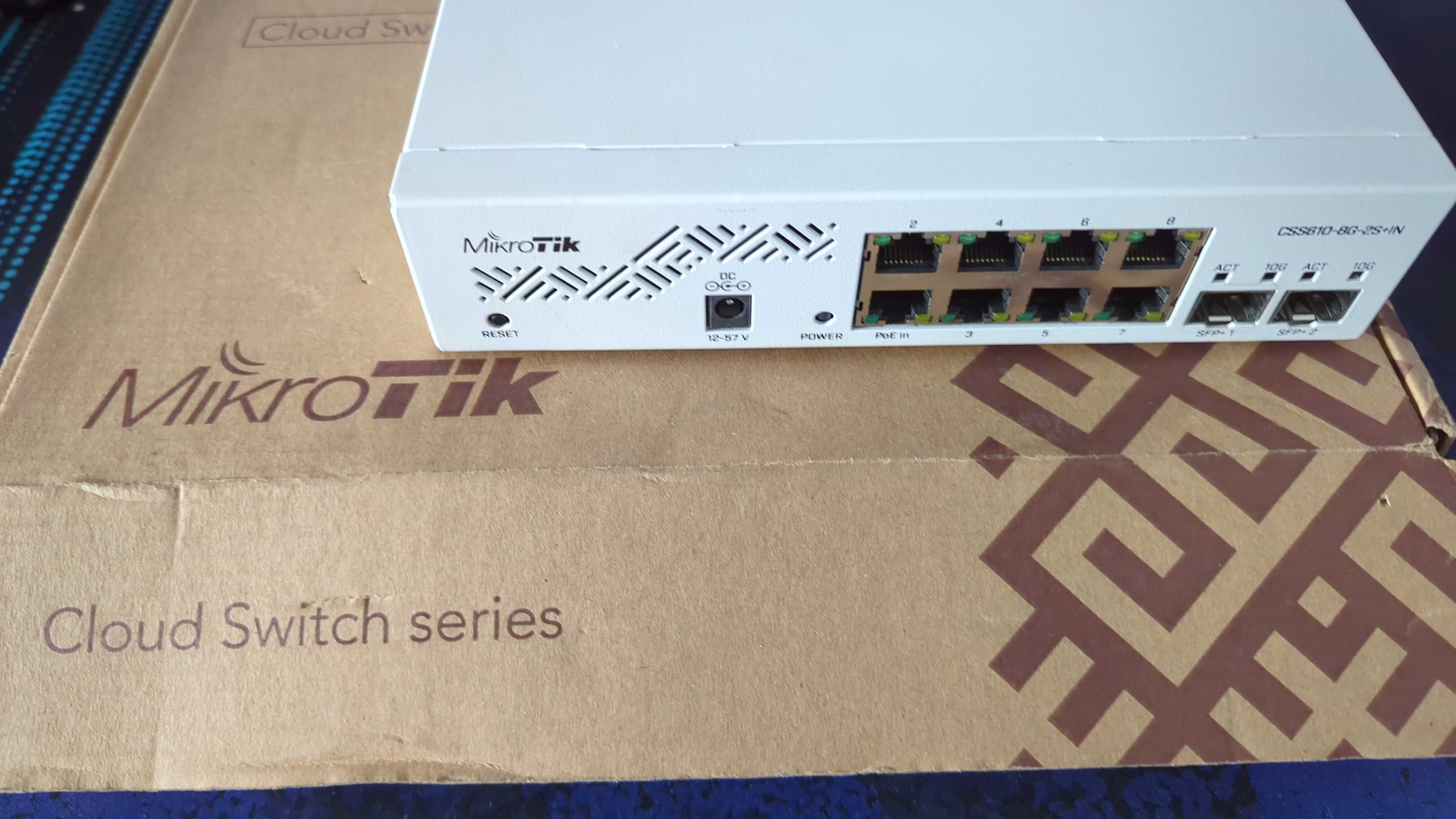 Керований комутатор Mikrotik CSS610-8G-2S+IN