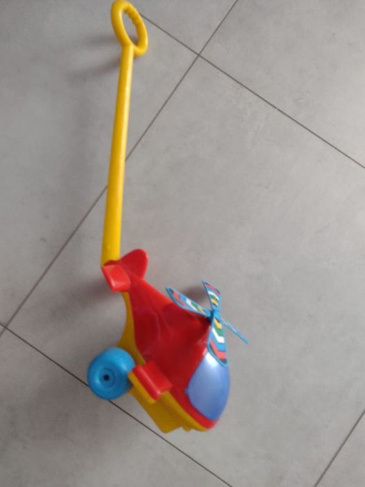 Duży helikopter chodzik pchacz jeździk pchanka