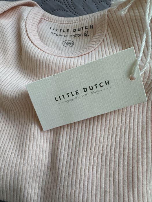 Body na krótki rękaw w prążek Little Dutch 74 80 cm