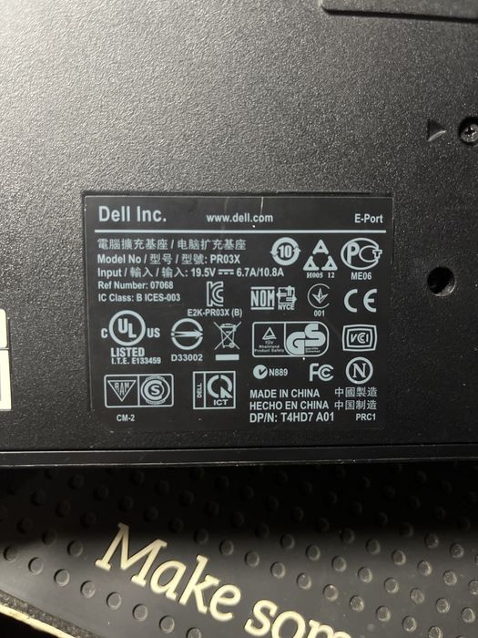 Док станция станція Dell E-Port Docking Station K07A PR03X