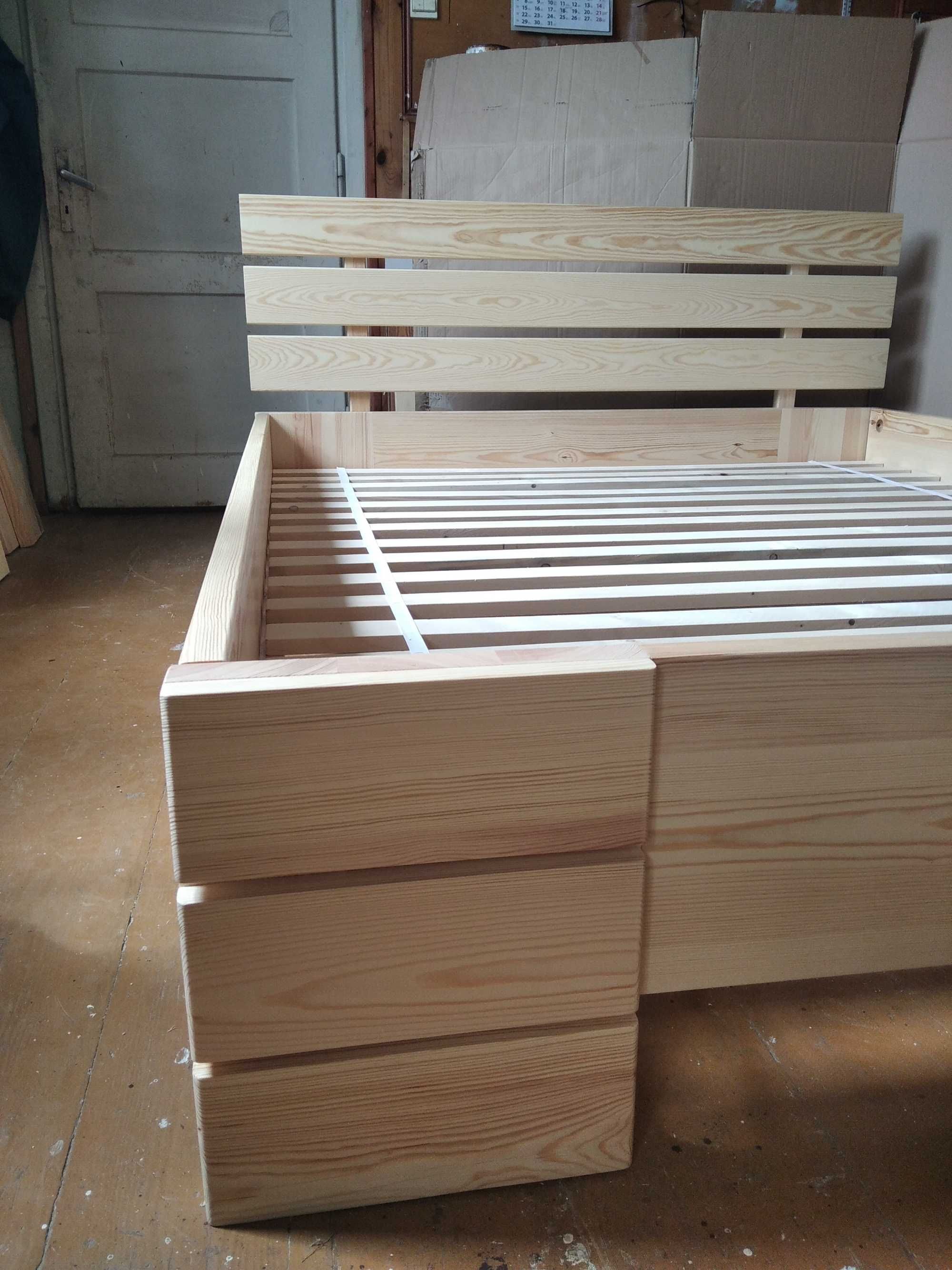 Nowoczesne łóżko drewniane/sosnowe 160x200