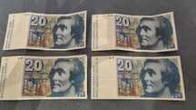 Banknot 20 franków szwajcarskich z lat 80 do roku 2000