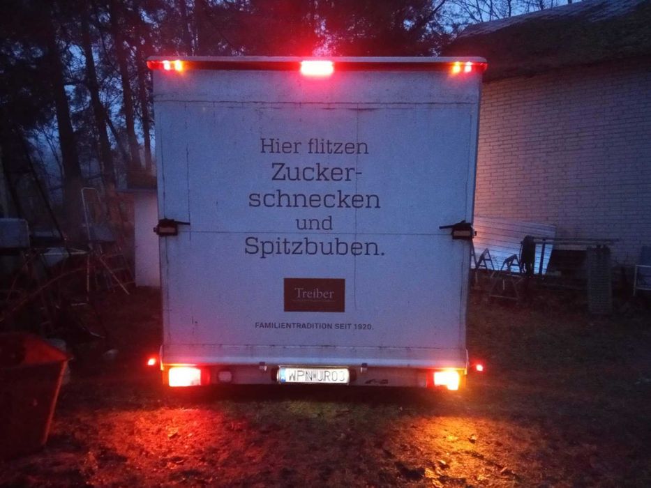 Kontener autolaweta FGS warsztat mobilny gastronomia Baldinger Algema