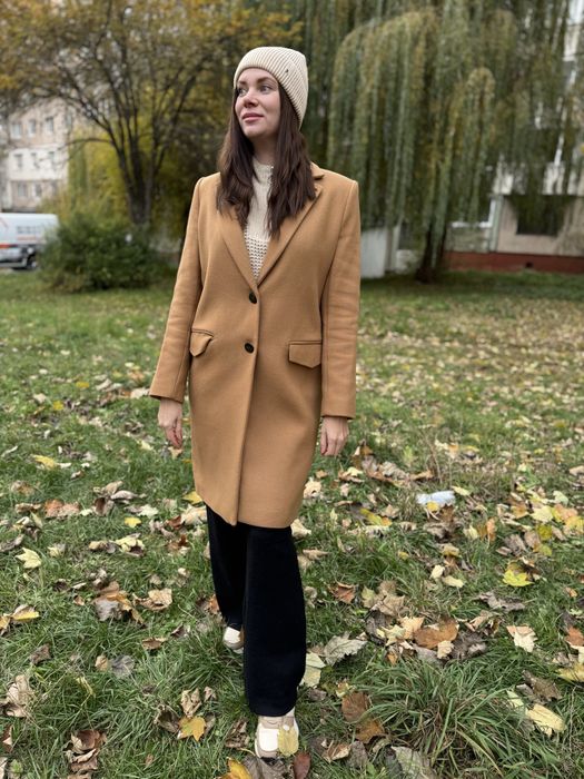 Пальто жіноче Zara M весняне осіннє вовняне