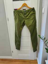 zielone spodnie materiałowe Zara men basic rozmiar 42