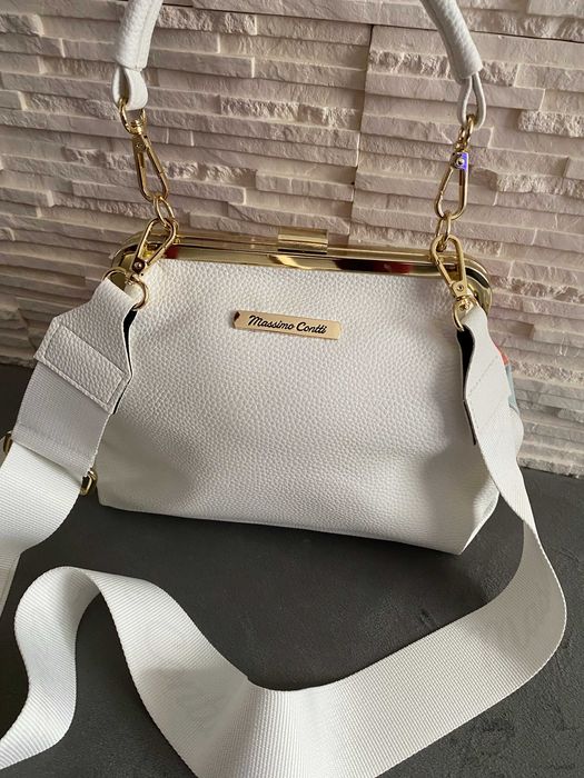 Massimo Contti  torebka listonoszka z printem 2 paski