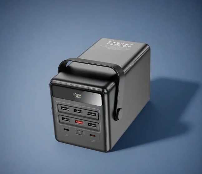 Power Bank Hoco J142 Surpass 100000 mAh з 8 портами і LED-фонарем