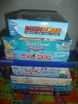 Jogos de tabuleiro: Trivial, Scrabble, Monopólio, Master Mind...