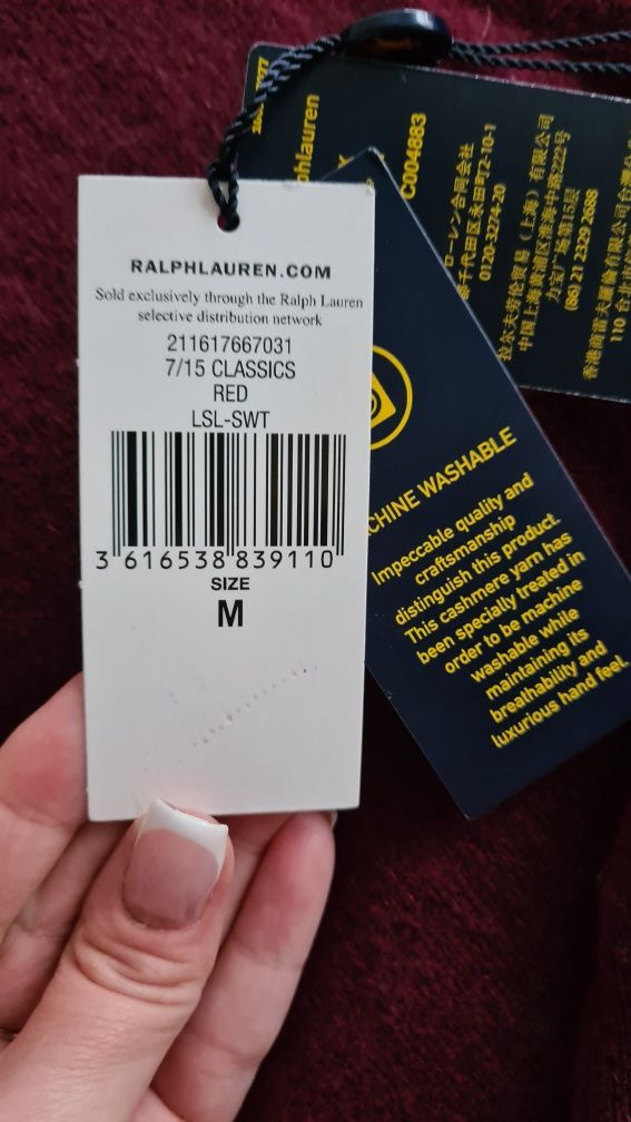 Sweter golf Ralph Lauren 100% kaszmir