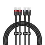 Kabel Baseus Cafule USB-C / USB-C 100W 1 m - czerwono-czarny i czarno-
