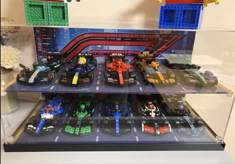 Caixa em acrilico novas para coleção F1 Lego speed champions