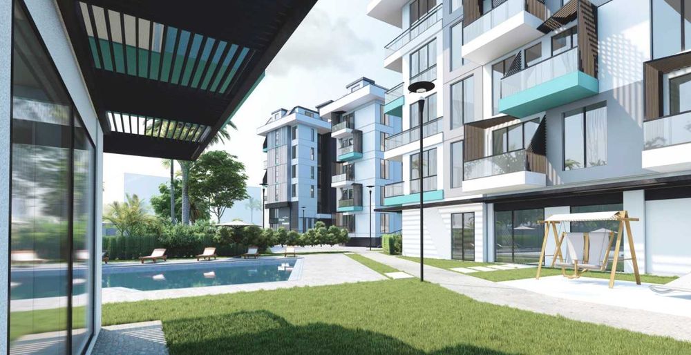 Квартира в современном комплексе в центре Алании пляж Клеопатра Турция