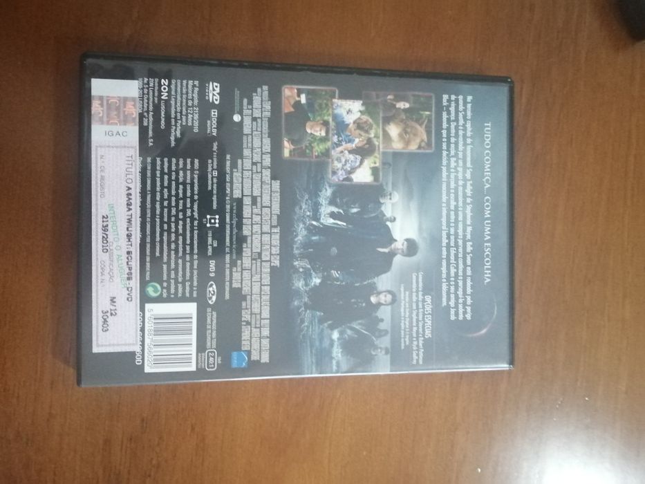 3 primeiros filmes da Saga Twilight/Crepúsculo
