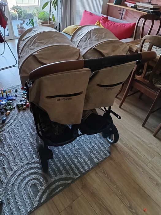 Wózek bliźniaczy podwójny domino easy go