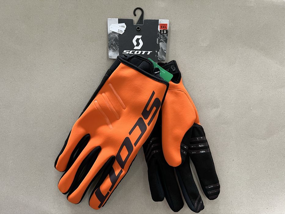 Rękawice rękawiczki SCOTT NEOPRENE pomaranczowe czarne ciepłe 3XL XXXL