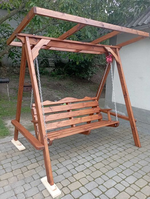 КРАСУНЯ качеля гойдалка лавка підвісна дерев'яна садова