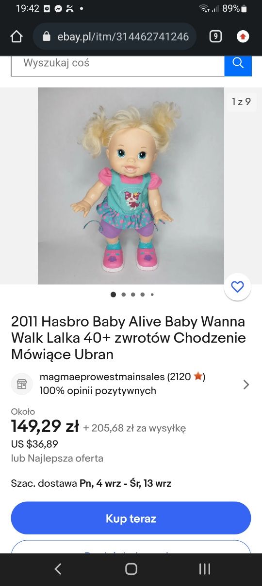 Lalka Hasbro Baby Alive