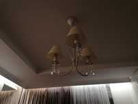 Sprzedam żyrandol/lampa sufitowa wisząca, kryształki, abażur,j.nowa