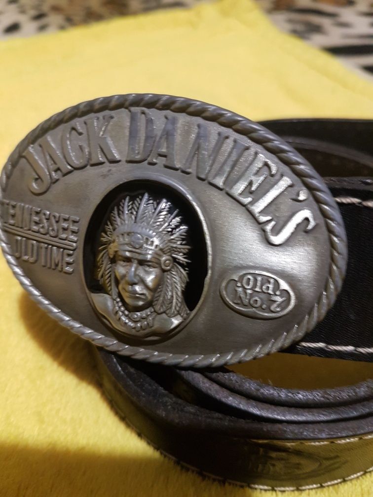 Мужской винтажный кожаный ремень Jack Daniel's