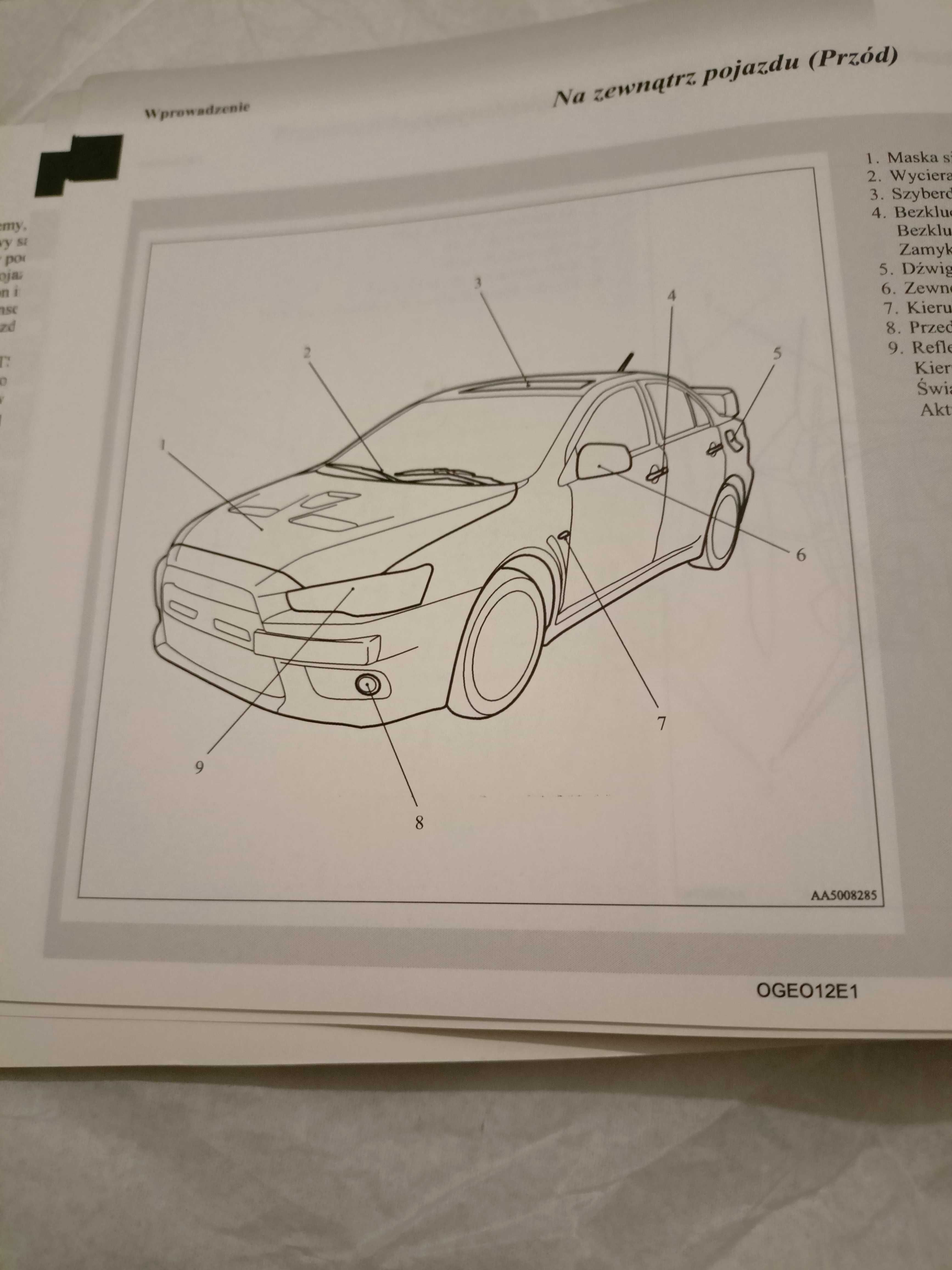 Polska instrukcja obsługi Mitsubishi Lancer EVO X