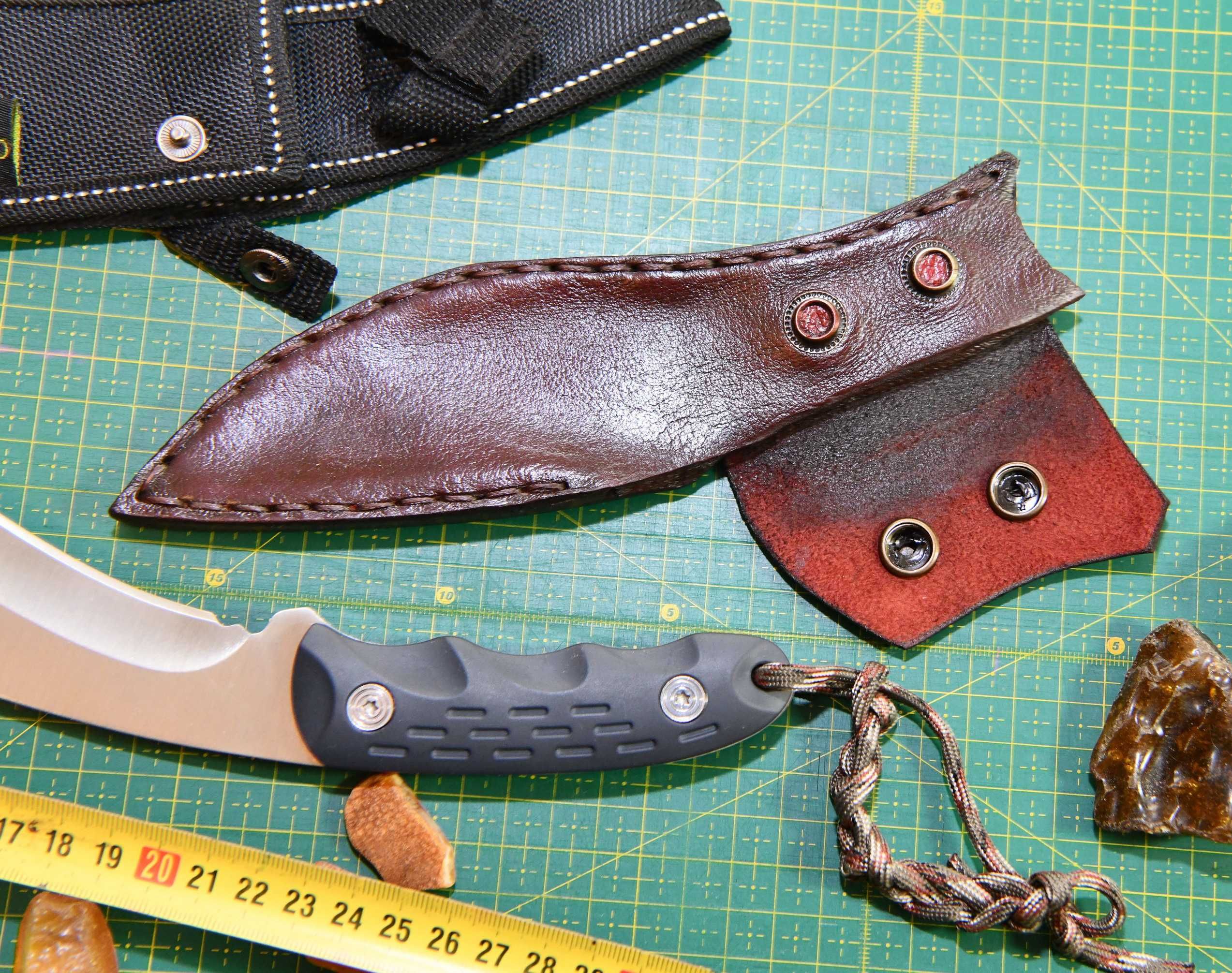 Kukri TG1,nóż SABER K-701 POKROWIEC SKÓRA naturalna