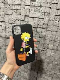 Силиконовый чехол на IPhone 11 (черный Simpsons, чохол)