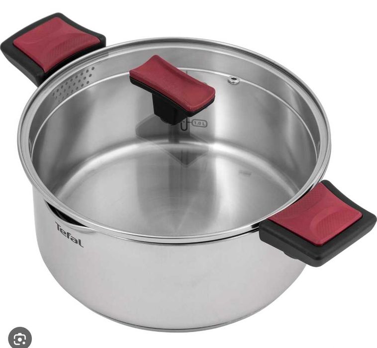 Каструля з кришкою Tefal Cook&Clip 18 см 2 л Кастрюля Тефаль с крышкой