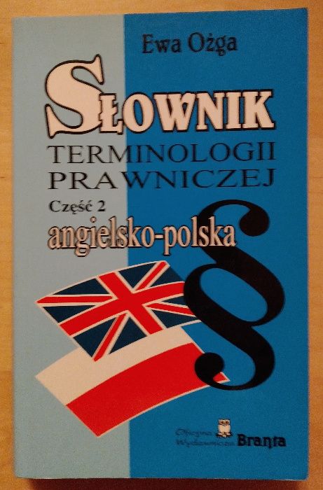 Sprzedam słownik terminologii prawniczej, część polsko-ang i ang-pol.