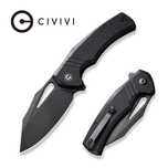 Nóż składany Civivi BullTusk Black G10, Black Stonewashed 14C28N (C230