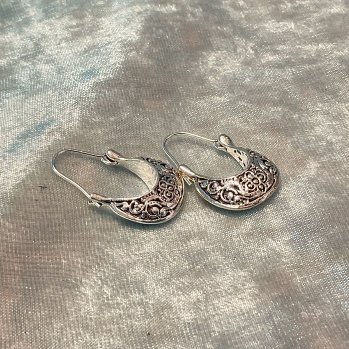 Par de brincos prata 3,7 cm