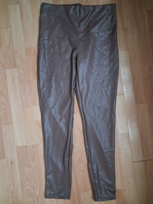 Теплые кожаные лосины 2-3хл