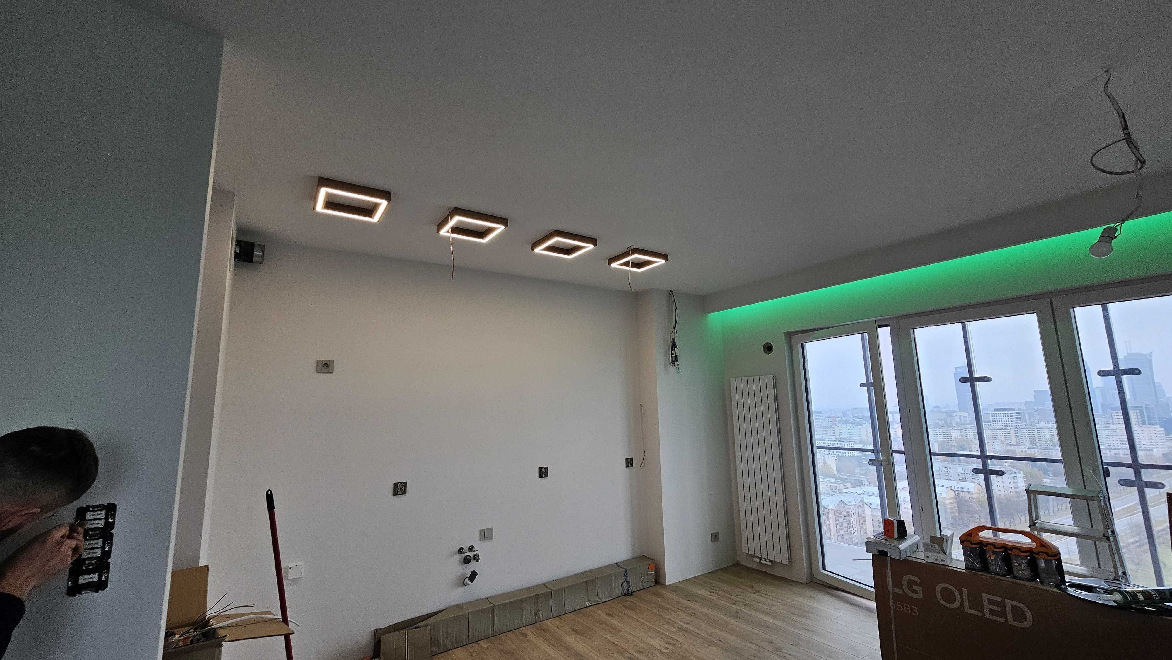 Oświetlenie LED z litego drewna