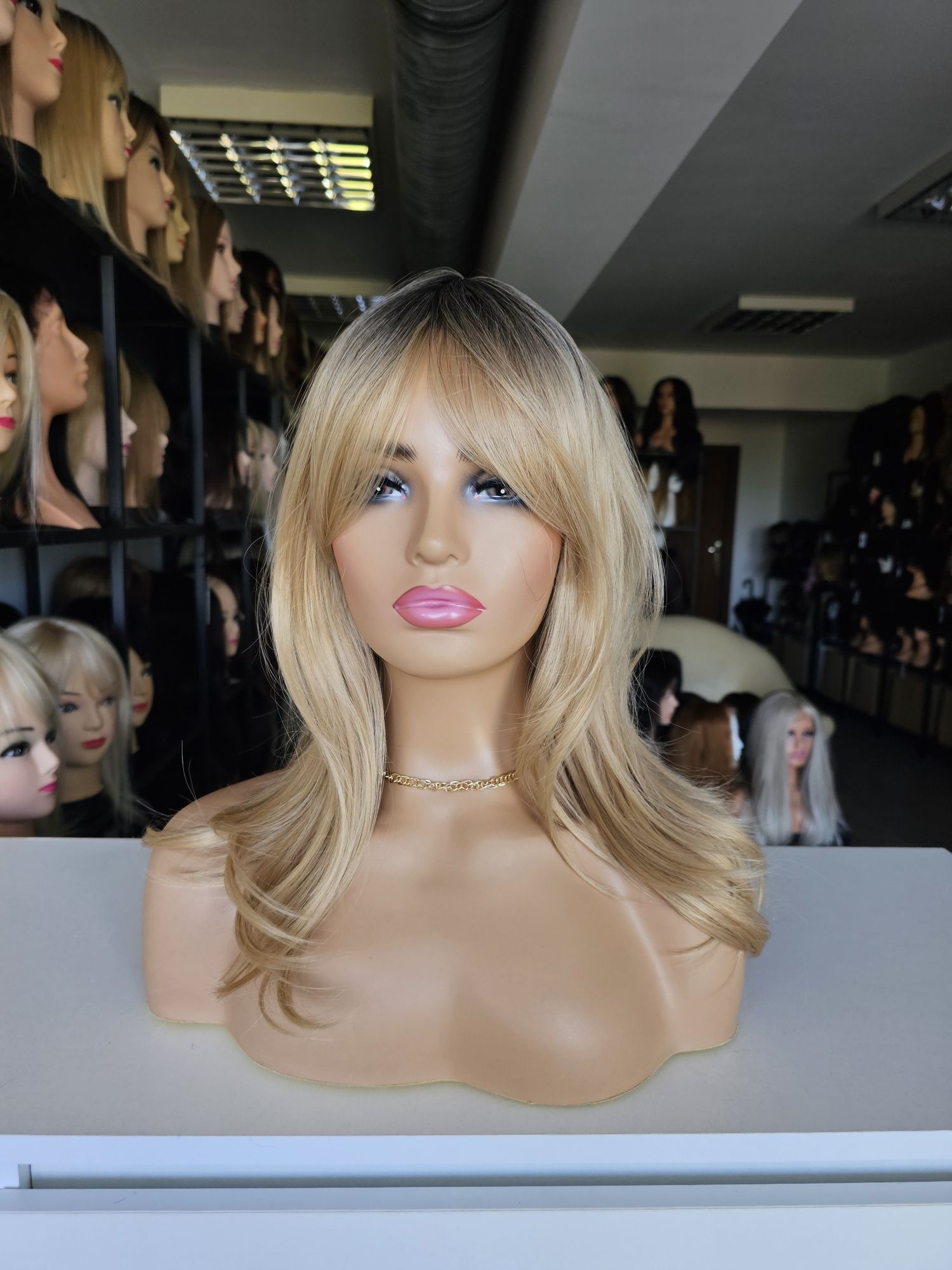 Topper mix blond z odrostem Natasza naturalne zagęszczenie tupet