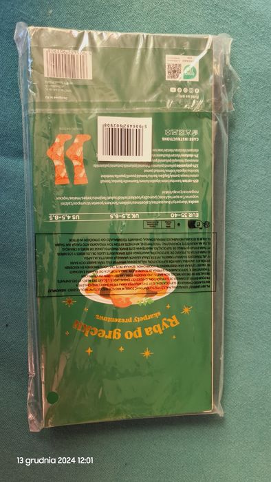 Skarpety świąteczne unisex SOXO Ryba po grecku rozm. 35-40
