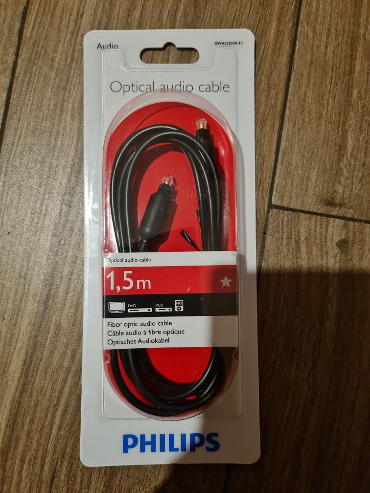 Wysokiej jakości kabel światłowodowy PHILIPS 1.5M