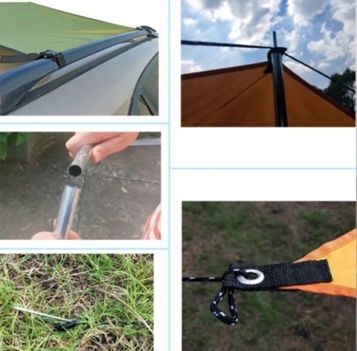 Markiza do samochodu 440x200 UV tarp żagiel zielony